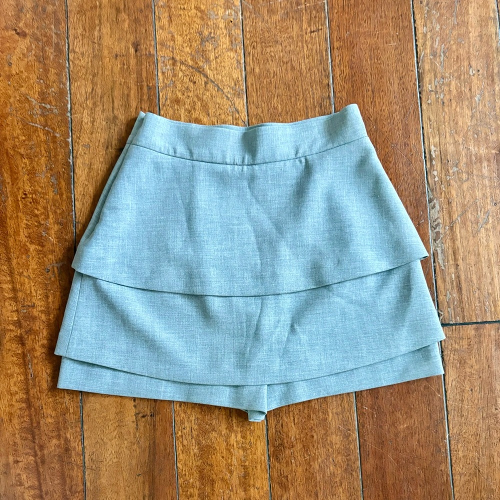 Maje Gray Layered Mini Skort